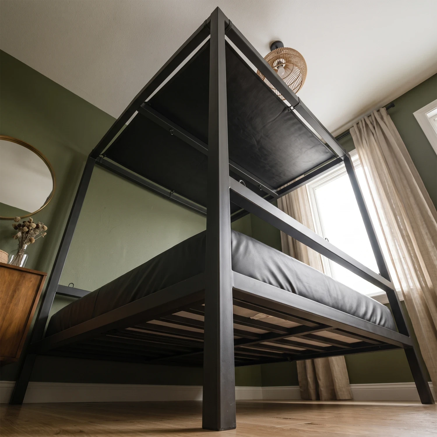 Full Frame Bondage Bed with Overhead Restraint System görsel 4